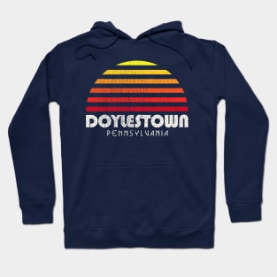 Doylestown PA Pennsylvania Retro Sunset Hoodie